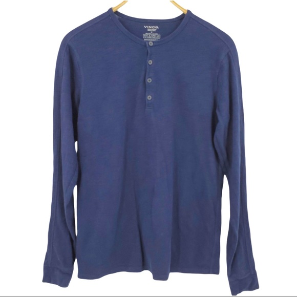 Vince Other - Vince Navy Blue Long Sleeve Cotton Henley